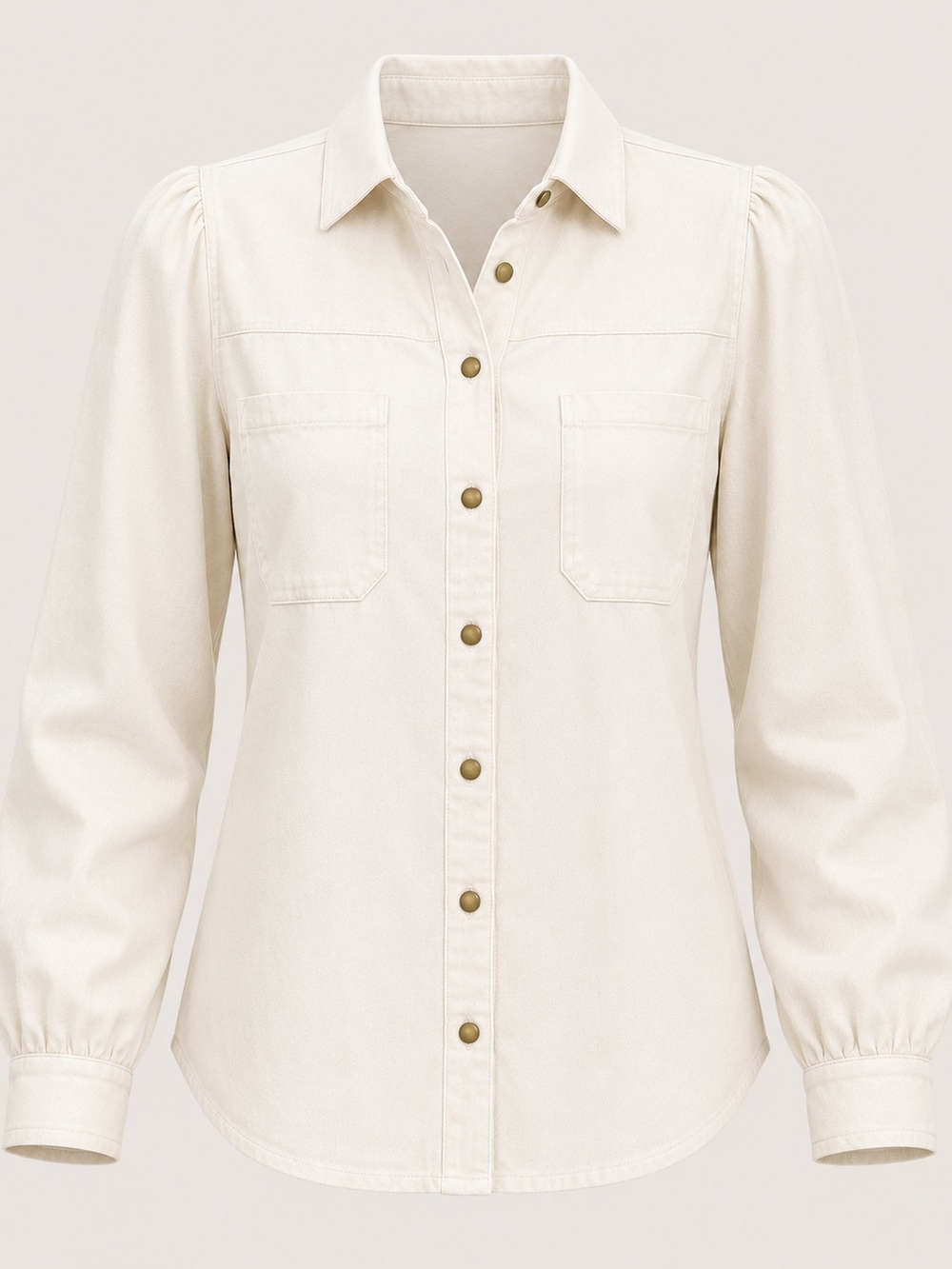 Aventura Peri Cream Snap-Up Top - Picture 2 of 5